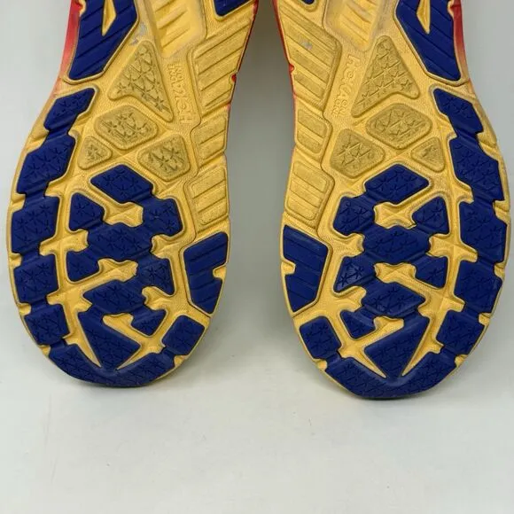 Hoka One One Arahi 7 Shoes Mens 10.5 2E Wide Blue Yellow Running Sneakers