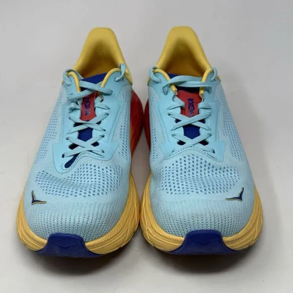 Hoka One One Arahi 7 Shoes Mens 10.5 2E Wide Blue Yellow Running Sneakers