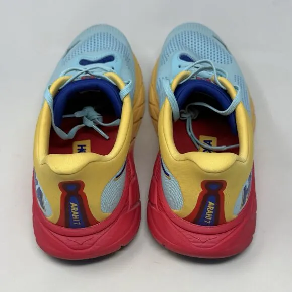 Hoka One One Arahi 7 Shoes Mens 10.5 2E Wide Blue Yellow Running Sneakers