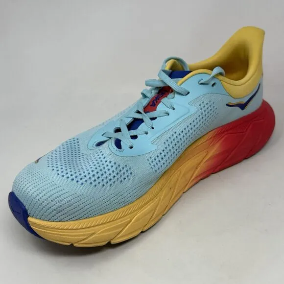 Hoka One One Arahi 7 Shoes Mens 10.5 2E Wide Blue Yellow Running Sneakers