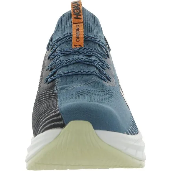 Hoka One One Mens Carbon X 3 Blue Athletic and Training Shoes Sneakers NWOB
