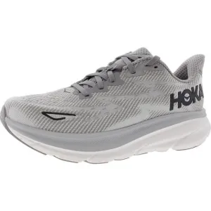 Hoka One One Mens Clifton 9 Gray Running &amp; Training Shoes Sneakers NWOB