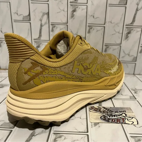 Hoka One One Stinson 7 Trail Running Hiking Shoes Wheat Tan Brown Mens 8 - 11.5