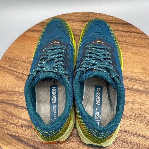 Hoka One One Torrent 2 Shoes Mens Size 9.5 Blue Trail Racer Running Hiking