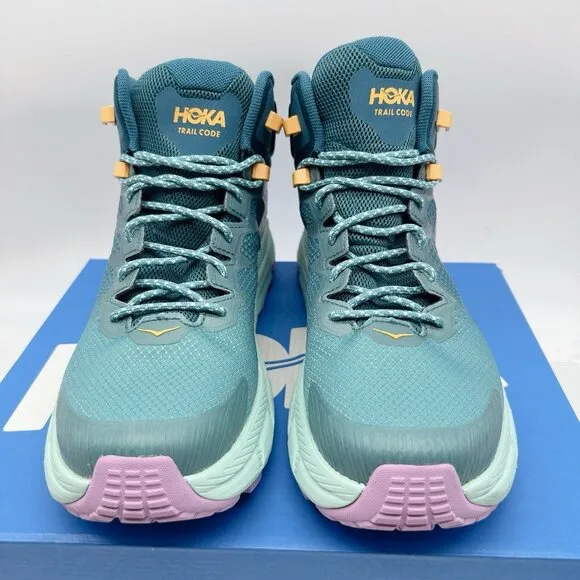 Hoka One One Trail Code GTX Hiking Shoe Ocean Mist/ Sunlit Ocean Womens US 10
