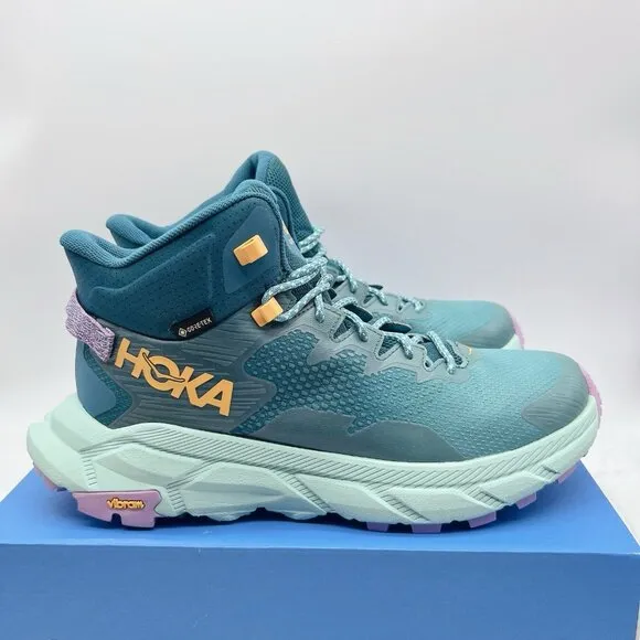 Hoka One One Trail Code GTX Hiking Shoe Ocean Mist/ Sunlit Ocean Womens US 10