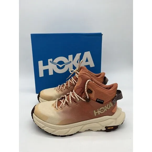Hoka One One Trail Code GTX Womens Size 7 B Hiking Shoes Sun Baked Shortbread