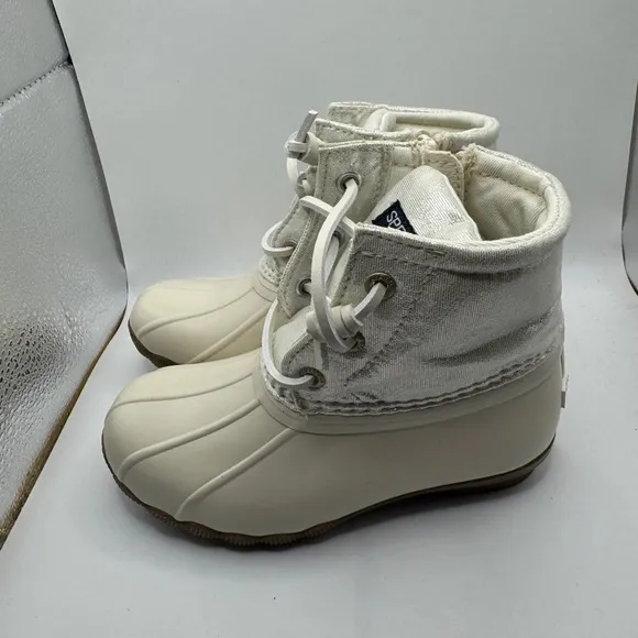 🎉HP 4/21🎉NWT Sperry Toddler Girl 10M Cream Waterproof Rain &amp; Snow Boots