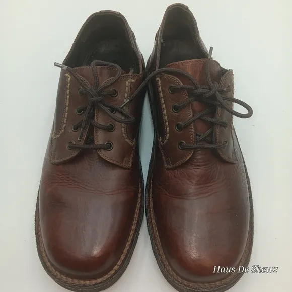 H.S. Trask  Oxford Casual Brown Leather Lace Up Men's Size 11.5