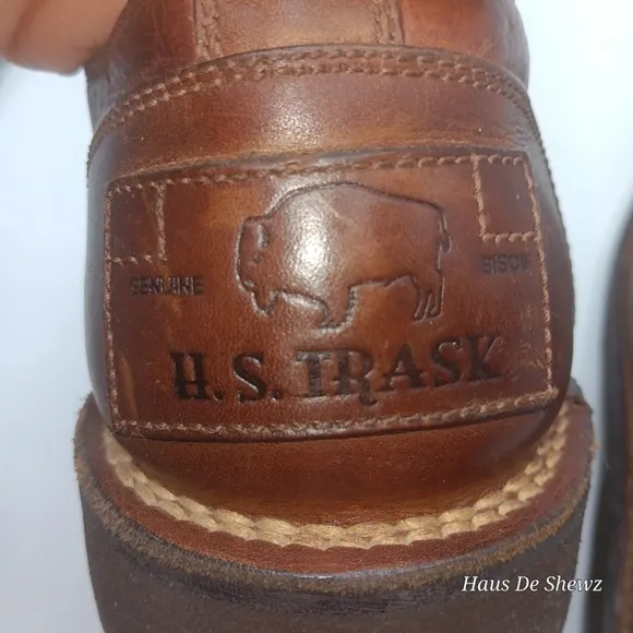 H.S. Trask  Oxford Casual Brown Leather Lace Up Men's Size 11.5