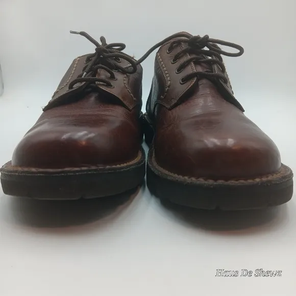 H.S. Trask  Oxford Casual Brown Leather Lace Up Men's Size 11.5