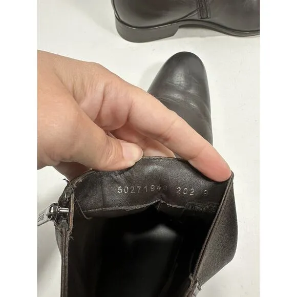 Hugo Boss Brodero Men’s Boot Brown Leather Size 9 Made In Italy 50271946 Boots