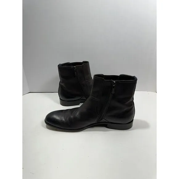 Hugo Boss Brodero Men’s Boot Brown Leather Size 9 Made In Italy 50271946 Boots