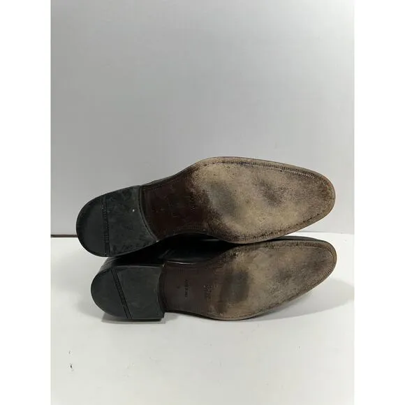 Hugo Boss Brodero Men’s Boot Brown Leather Size 9 Made In Italy 50271946 Boots