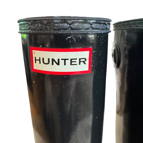 Hunter Adjustable Shaft Width Rain Boots Women’s Size 9 Black