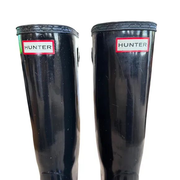 Hunter Adjustable Shaft Width Rain Boots Women’s Size 9 Black