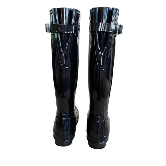 Hunter Adjustable Shaft Width Rain Boots Women’s Size 9 Black