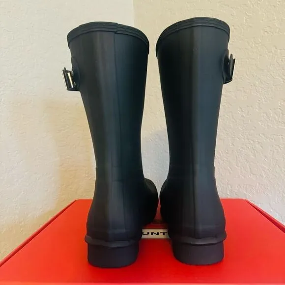 HUNTER Men's Original Short Waterproof Rain Boot, Rubber Black, Size 12, NWT