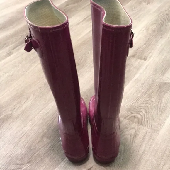 Hunter Original Gloss Rain Boots Magenta Purple