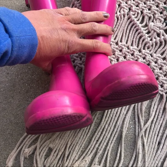 Hunter Pink Rain Boots Original Kids Gloss Girls Size 7 (Big Kids)