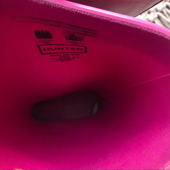 Hunter Pink Rain Boots Original Kids Gloss Girls Size 7 (Big Kids)
