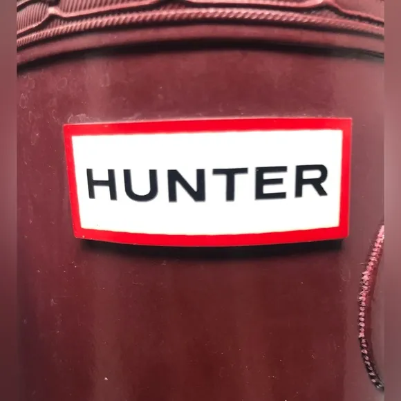 Hunter Women Burgundy Rain Tall Boots Size 5-6 M