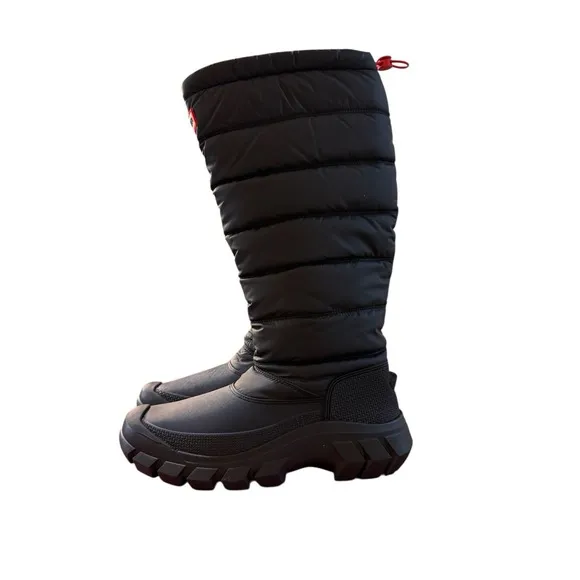 Hunter Women's Intrepid Tall Black Snow Boots WFT2108WWU Size 8