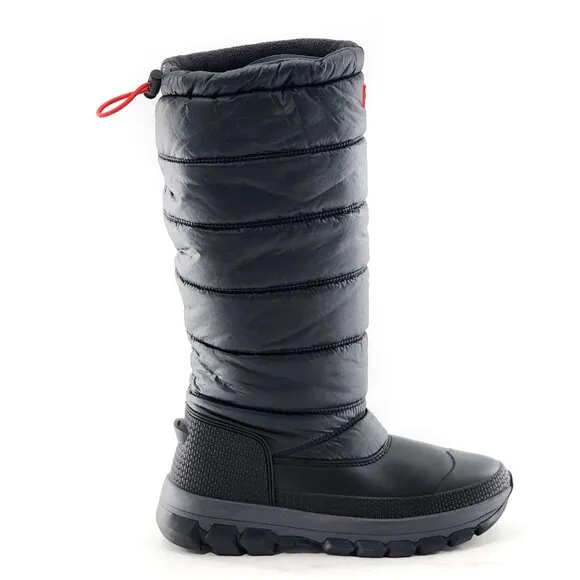 HUNTER Womens Intrepid Tall Black Waterproof Insulated Winter Snow Boots