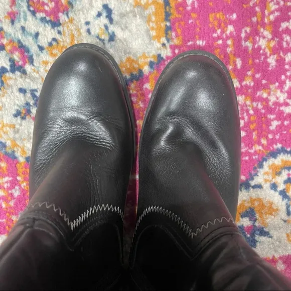 Hush Puppies Black Western Coastal Cowgirl Boots 8.5 Women