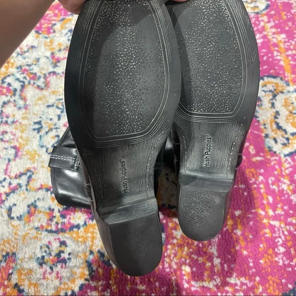 Hush Puppies Black Western Coastal Cowgirl Boots 8.5 Women
