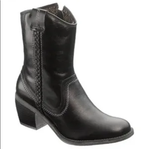 Hush Puppies Black Western Coastal Cowgirl Boots 8.5 Women