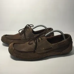 Hush Puppies Men’s Formant Non Slip Brown Leather Comfort Shoes Size 12 NWOB