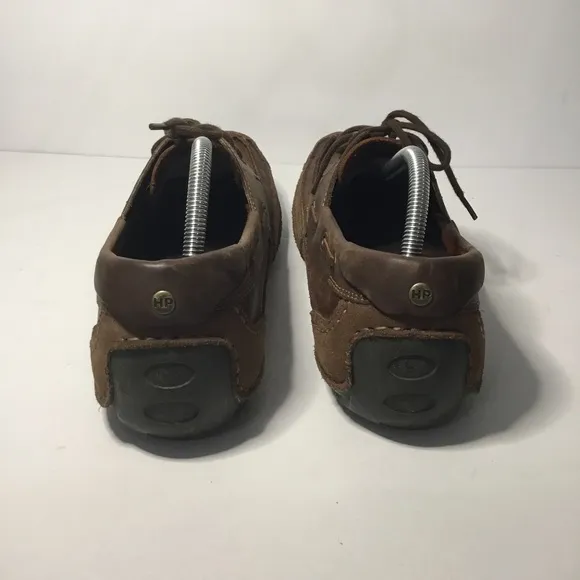 Hush Puppies Men’s Formant Non Slip Brown Leather Comfort Shoes Size 12 NWOB