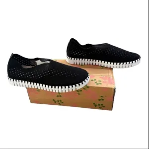 ILSE Jacobsen Hornbaek Perforated Tulip 139 Black Slip On Shoes Women 39 US 8.5
