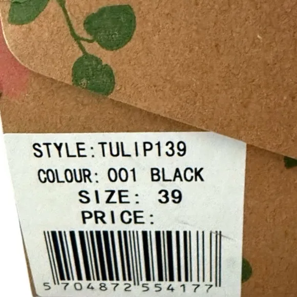ILSE Jacobsen Hornbaek Perforated Tulip 139 Black Slip On Shoes Women 39 US 8.5