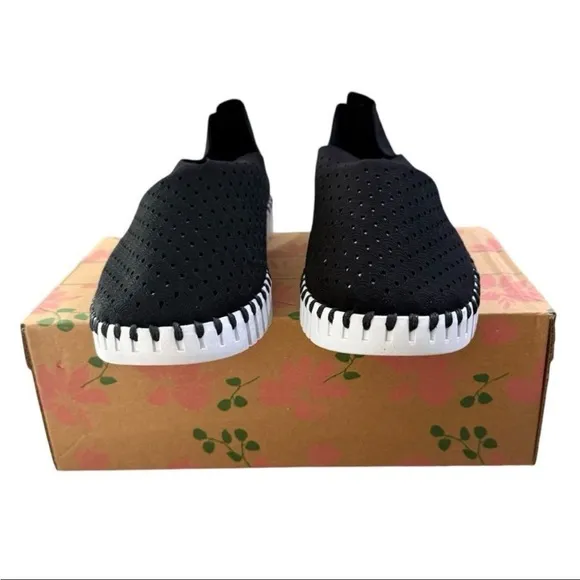 ILSE Jacobsen Hornbaek Perforated Tulip 139 Black Slip On Shoes Women 39 US 8.5