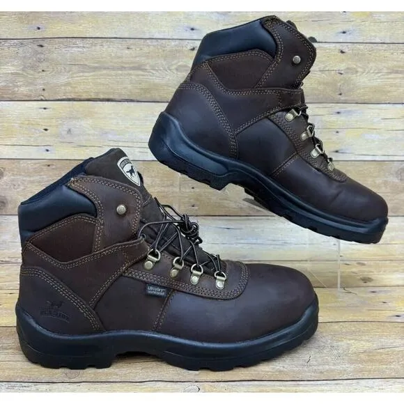 Irish Setter By Redwings Ely Waterproof Steel Toe Work Boots Men 10.5 Fast Ship