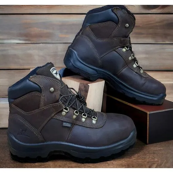 Irish Setter By Redwings Ely Waterproof Steel Toe Work Boots Men 10.5 Fast Ship