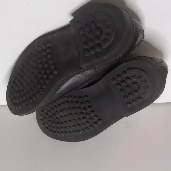 J Crew Oxford Derby Shoes Men's Size 8.5 Black Leather Single Buckle Italy 5707