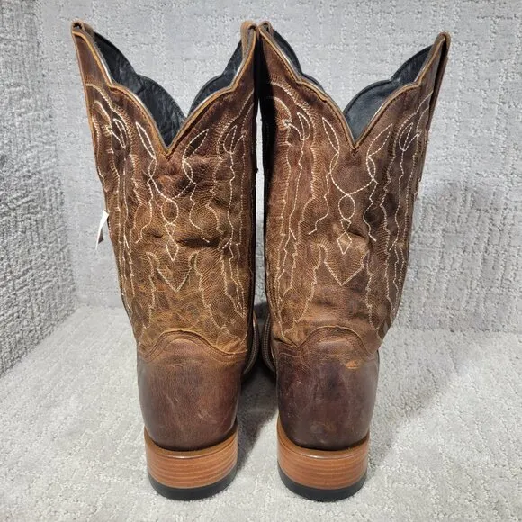 JB Dillon JBM3208 Mens Size 10.5EE Brown Genuine Goat Leather Cowboy Boots Shoes