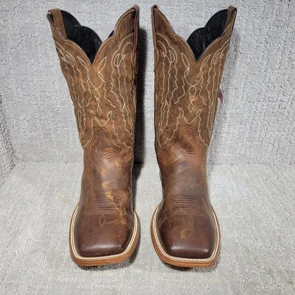JB Dillon JBM3208 Mens Size 10.5EE Brown Genuine Goat Leather Cowboy Boots Shoes