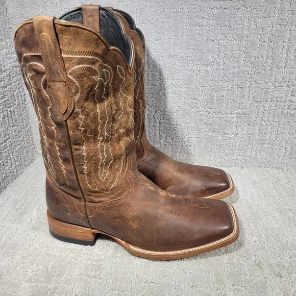 JB Dillon JBM3208 Mens Size 10.5EE Brown Genuine Goat Leather Cowboy Boots Shoes