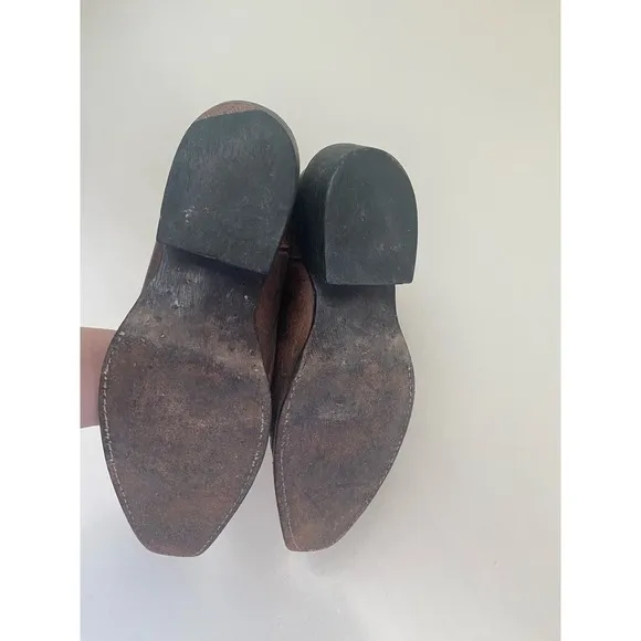 JB Dillon leather embossed cross boots western size 8.