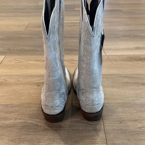 JB Dillon Reserve NWT Womens 8 Silver Glitter Embroidered Cowgirl Western Boots