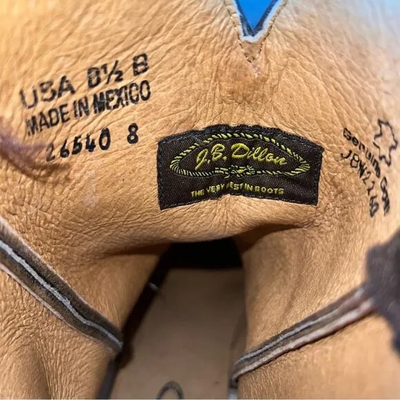 J.B Dillon Western Cowboy Boots Women’s 8.5