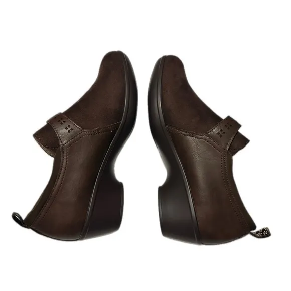 JBU By Jambu Gail Womens size 6.5 Brown Slip On Monk Strap Loafer Shoes-like new