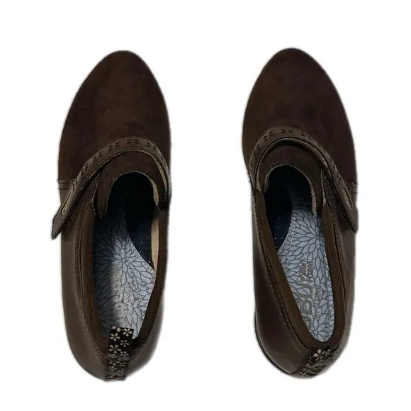 JBU By Jambu Gail Womens size 6.5 Brown Slip On Monk Strap Loafer Shoes-like new