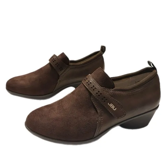 JBU By Jambu Gail Womens size 6.5 Brown Slip On Monk Strap Loafer Shoes-like new