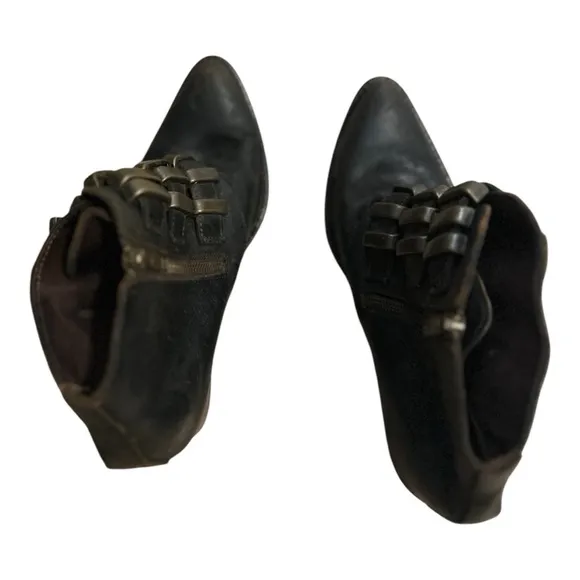 Jeffrey Campbell Leather Triple Buckle Boots