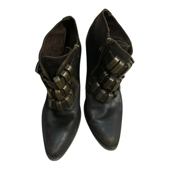 Jeffrey Campbell Leather Triple Buckle Boots